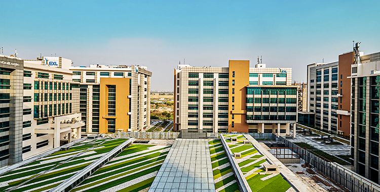 Embassy Oxygen Business Park - Commercial Complex scaffolding project in Noida