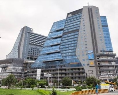 Galaxy Blue Sapphire Plaza - Commercial Complex scaffolding project in Noida